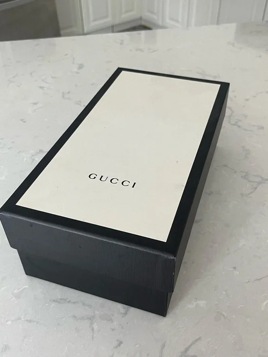 Gucci Black Footbed Red GG Slides - Picture 5 of 8